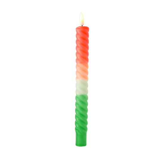 LED Swirl Kaars Tangerine RC - 1 stuk