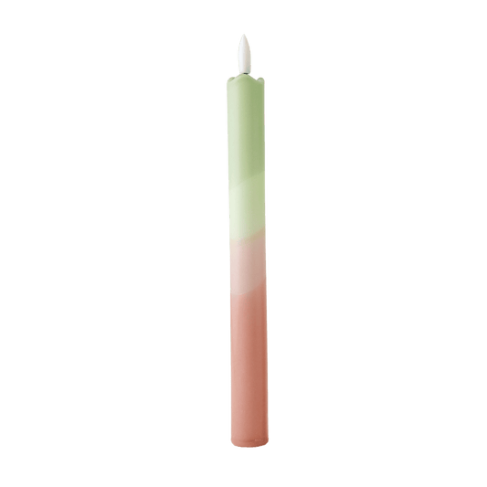 LED Pillar Kaars Grijs Groen RC - 1 stuk