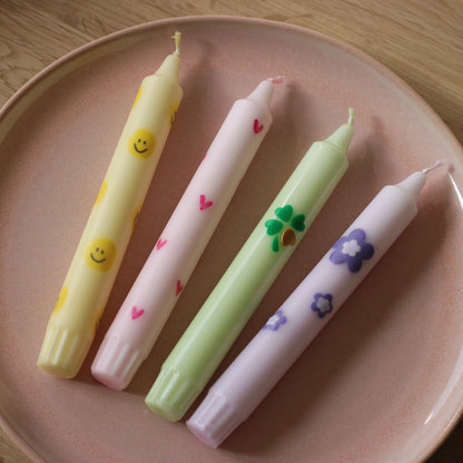Diner Kaars Smiley Yellow - 1 stuk