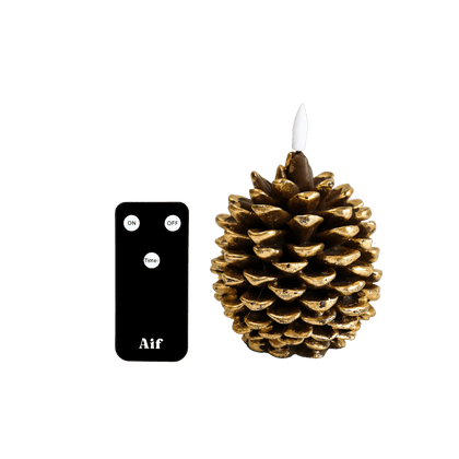 LED Wax Pinecone Candle RC – Incl. Remote Control
