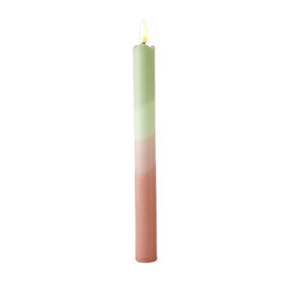 LED Pillar Kaars Grijs Groen RC - 1 stuk