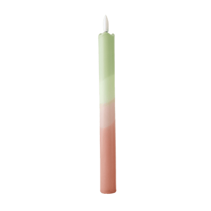LED Pillar Kaars Grijs Groen RC - 1 stuk