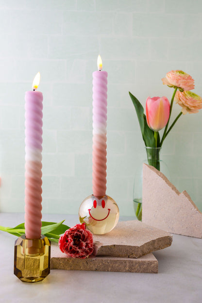 LED Swirl Kaars Lilac Sand RC - 1 stuk