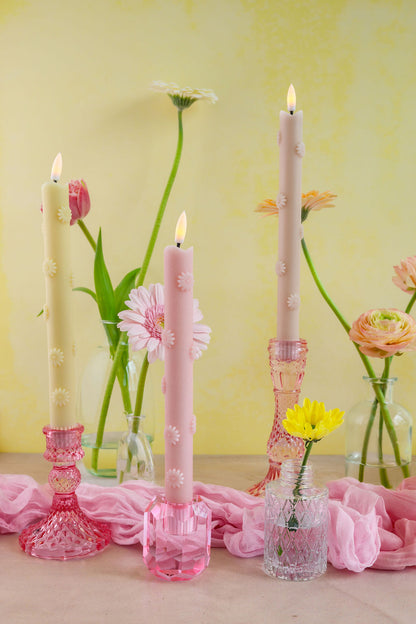 LED 3D Bloemen Kaars Zand RC - Set van 2