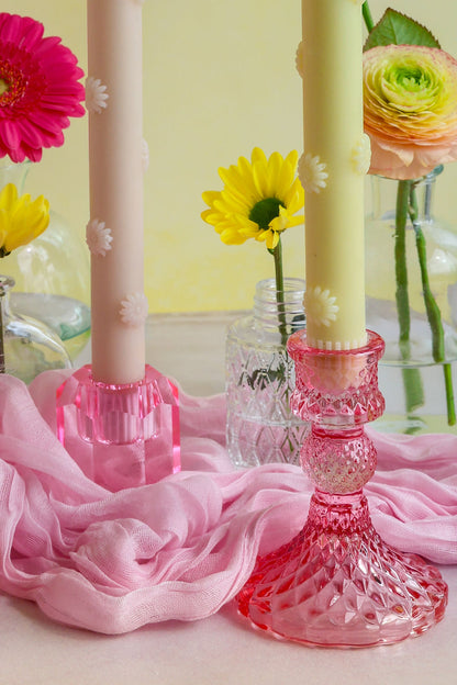 LED 3D Bloemen Kaars Zand RC - Set van 2