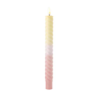 LED Swirl Kaars Pastel RC - 1 stuk