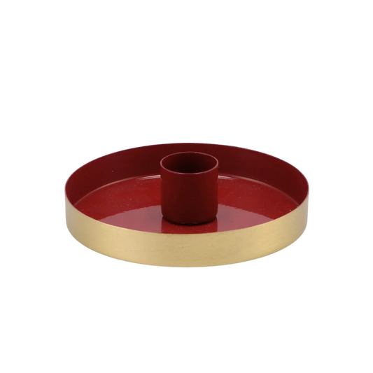 Kandelaar Golden Circle Rood - 10 cm